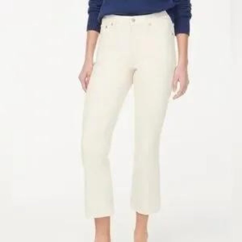 J. Crew Women's Off-White Cropped Jeans